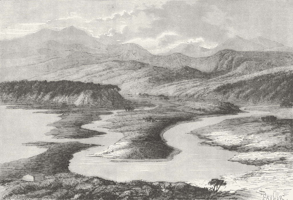 RUSSIA. Sakhalin. Dui Valley c1885 old antique vintage print picture